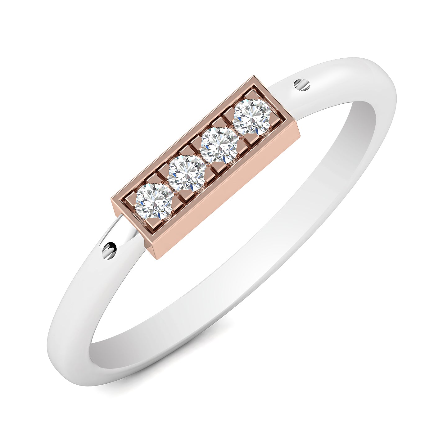 Starlit Bloom Two Tone Ring