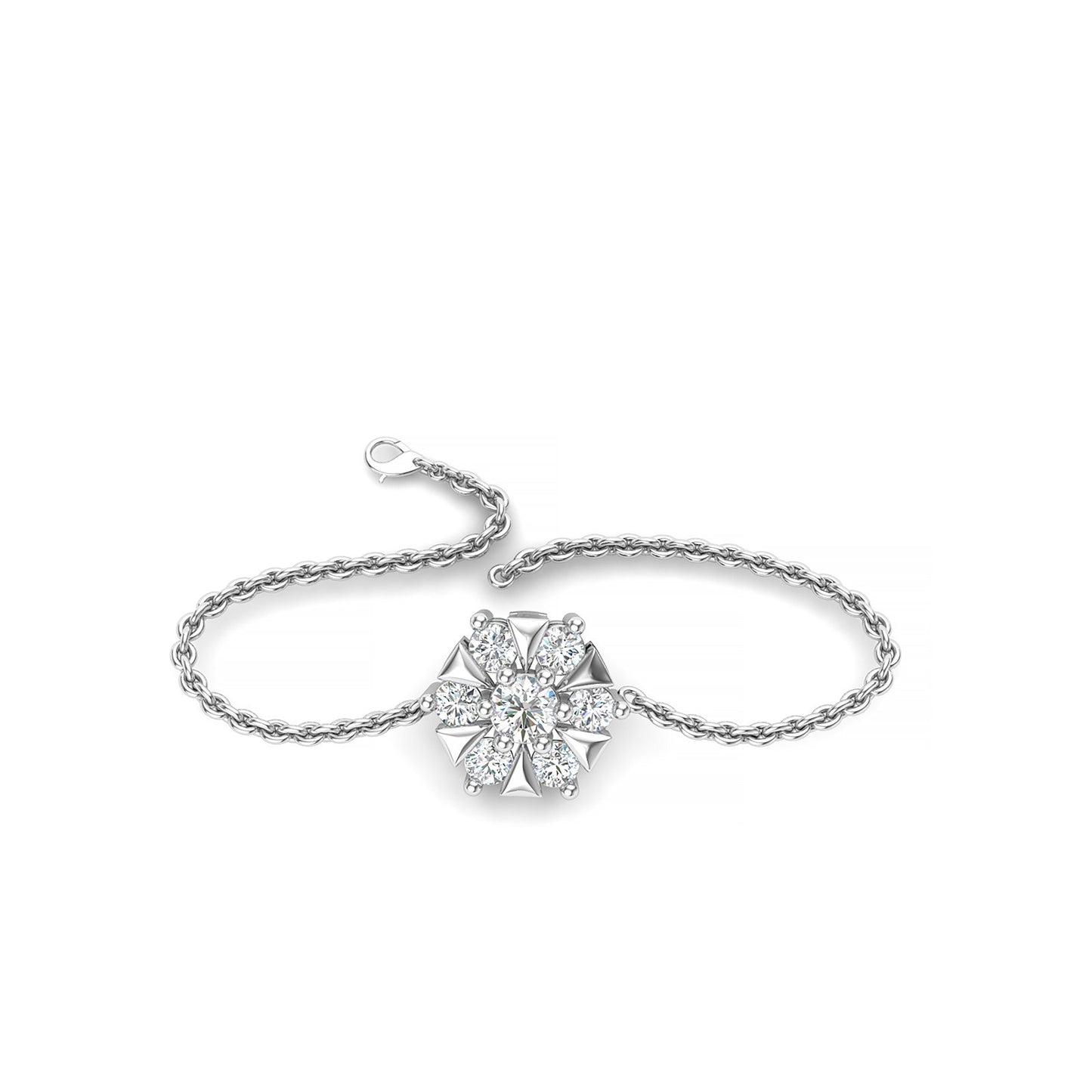 Gleam Bloom Platinum Bracelet