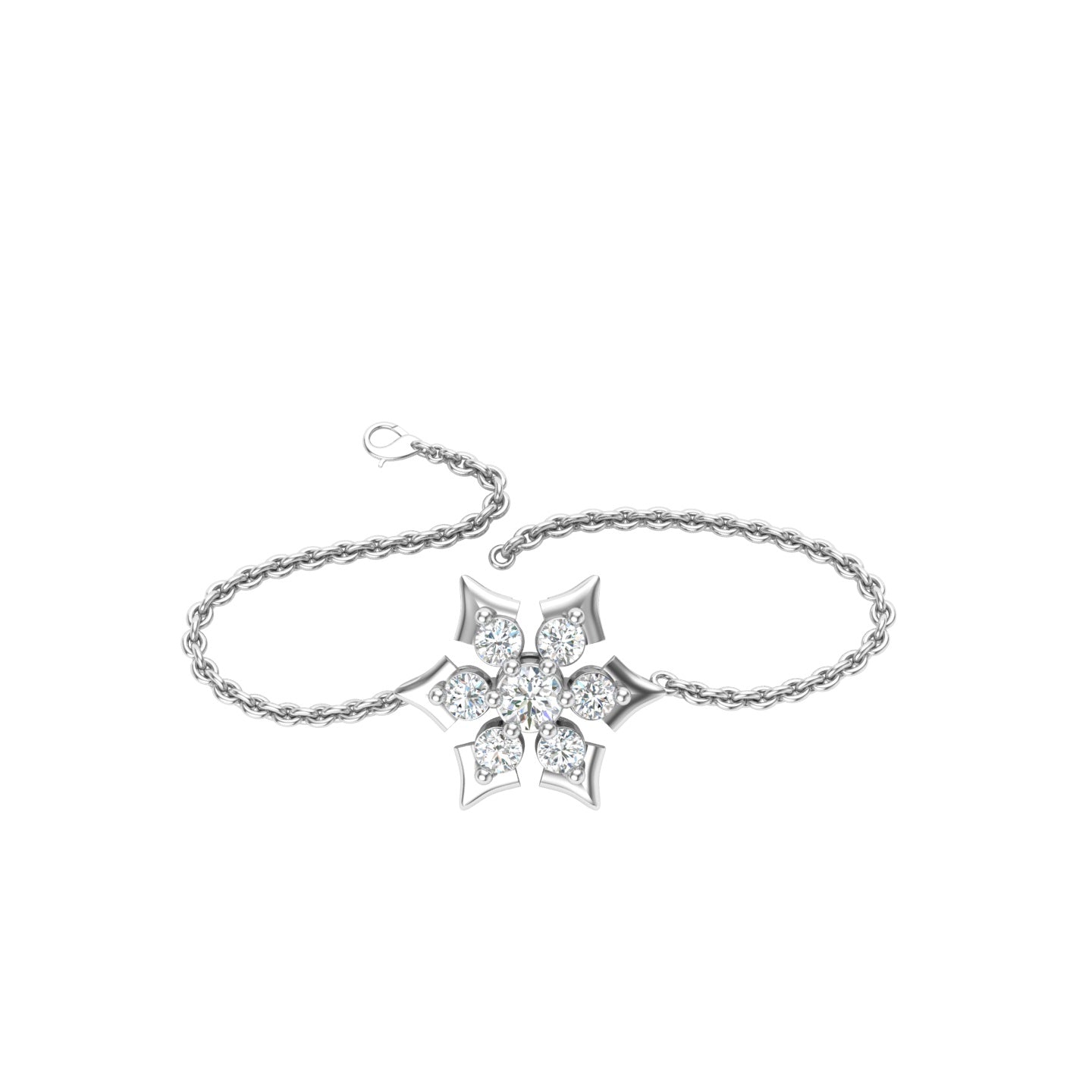 Crystal Glow Platinum Bracelet