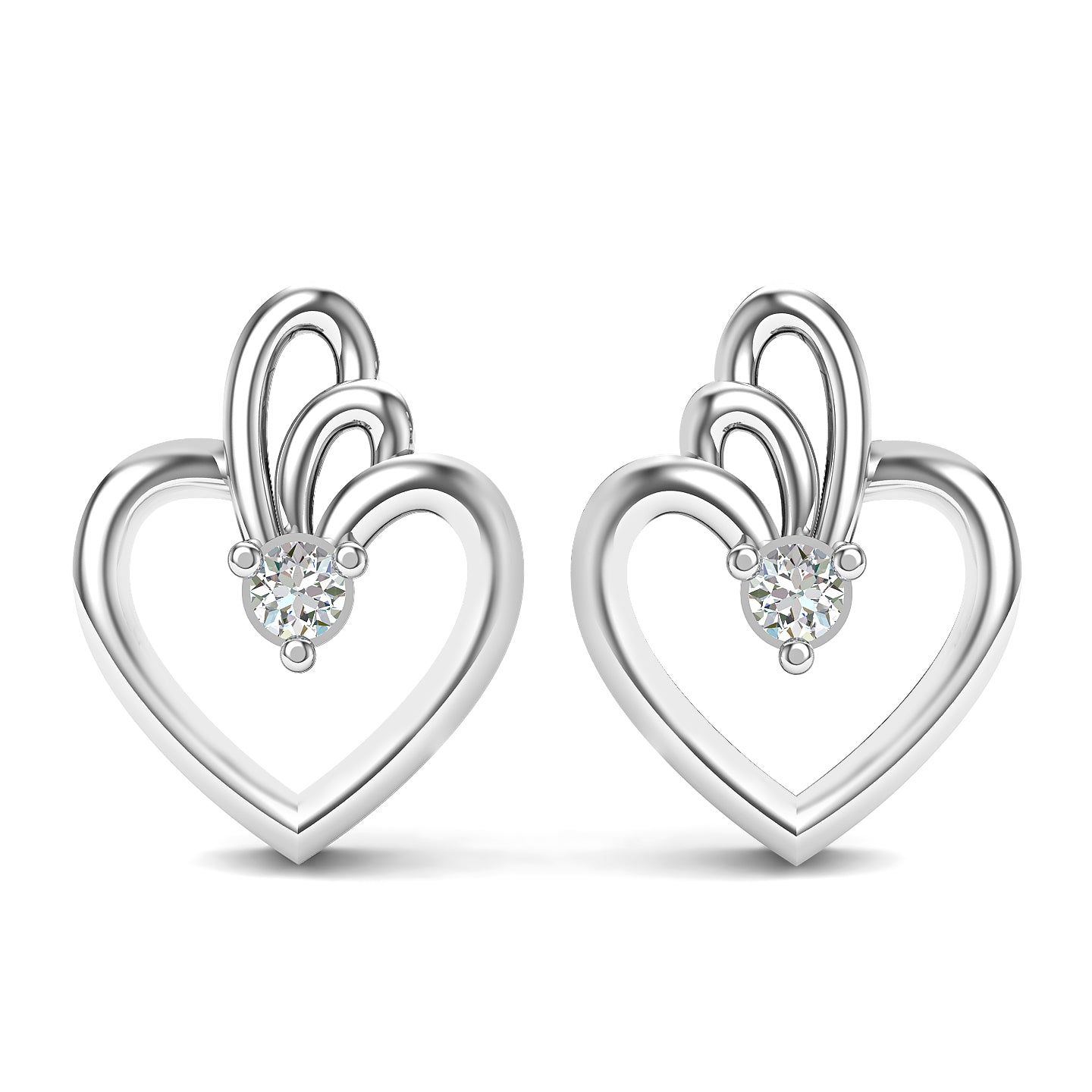 Platinum Glint Stud Earrings