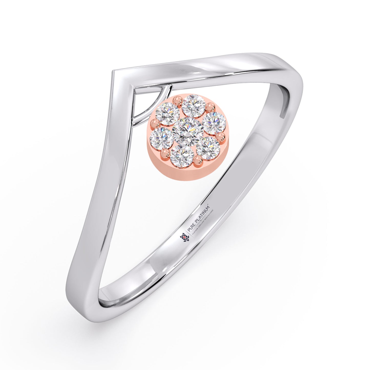 Graceful Light Two Tone Ring