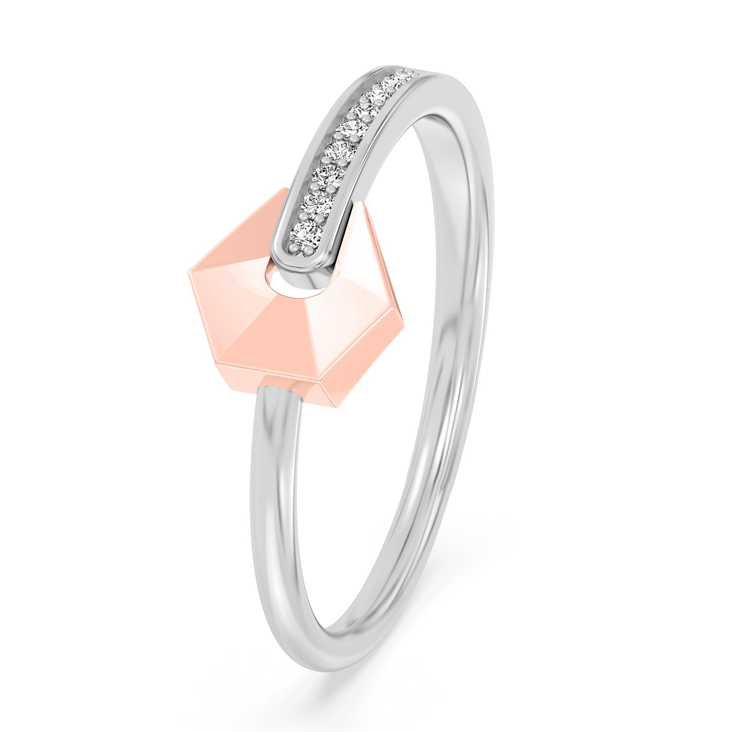 Platinum Desire Two Tone Ring