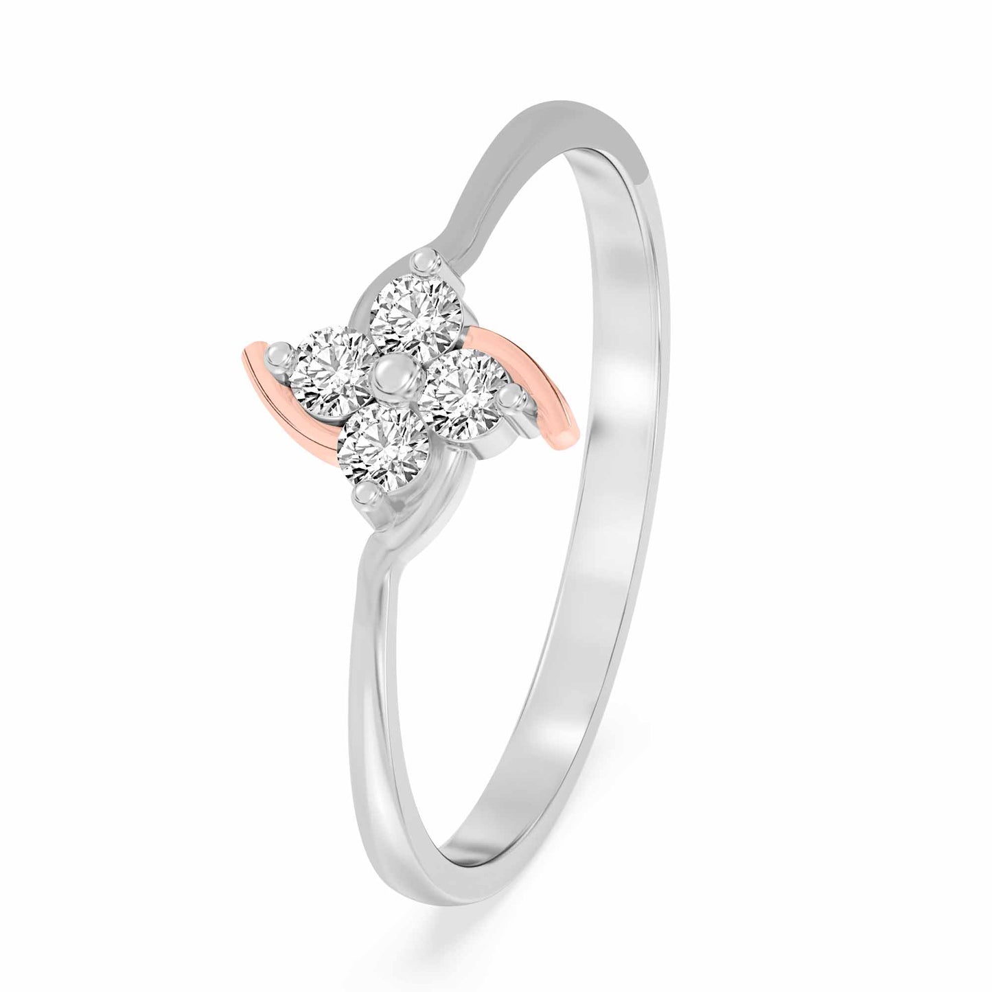 Rose Cascade Two Tone Ring