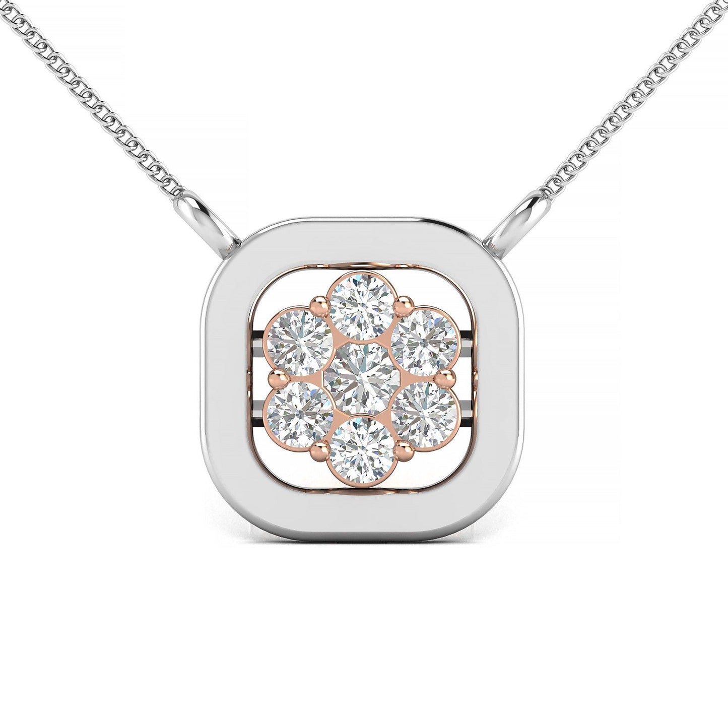 Celeste Diamond Two Tone Pendant