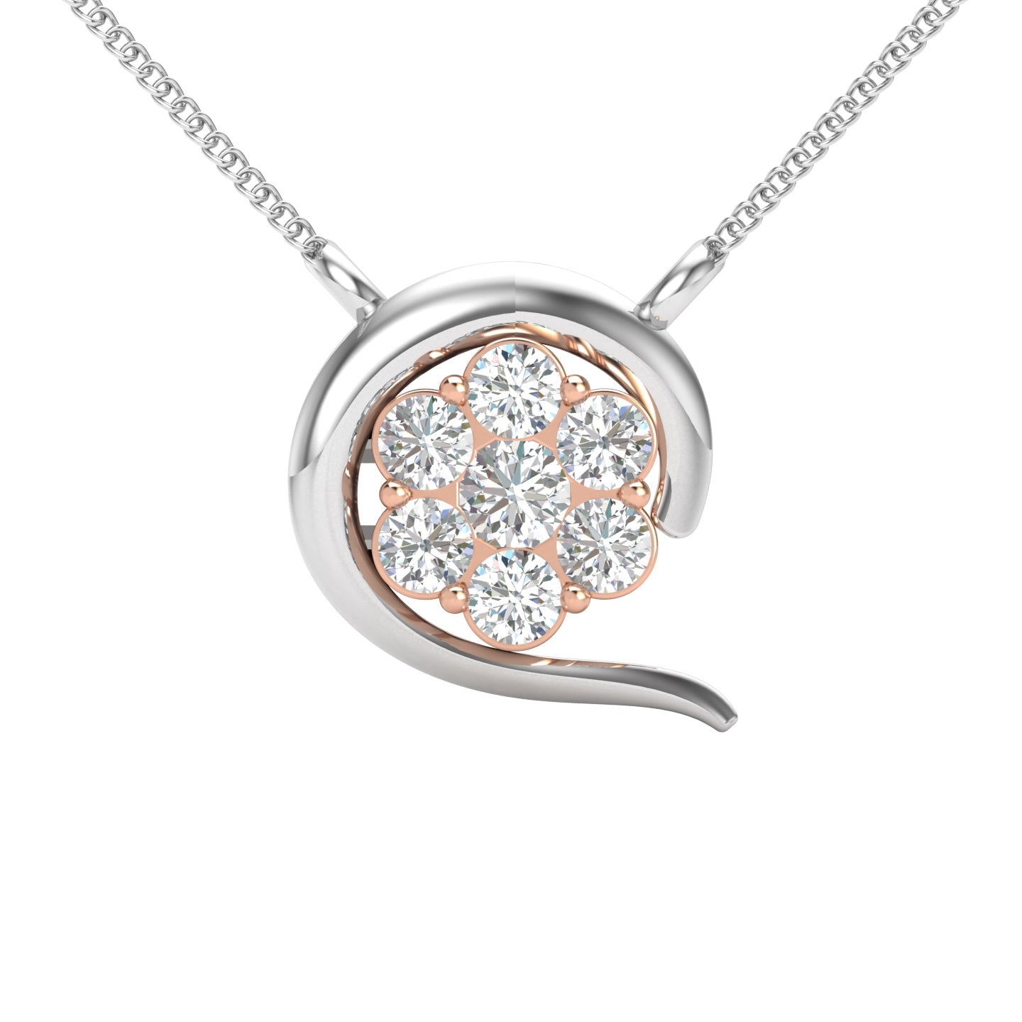 Radiant Bloom Two Tone Pendant