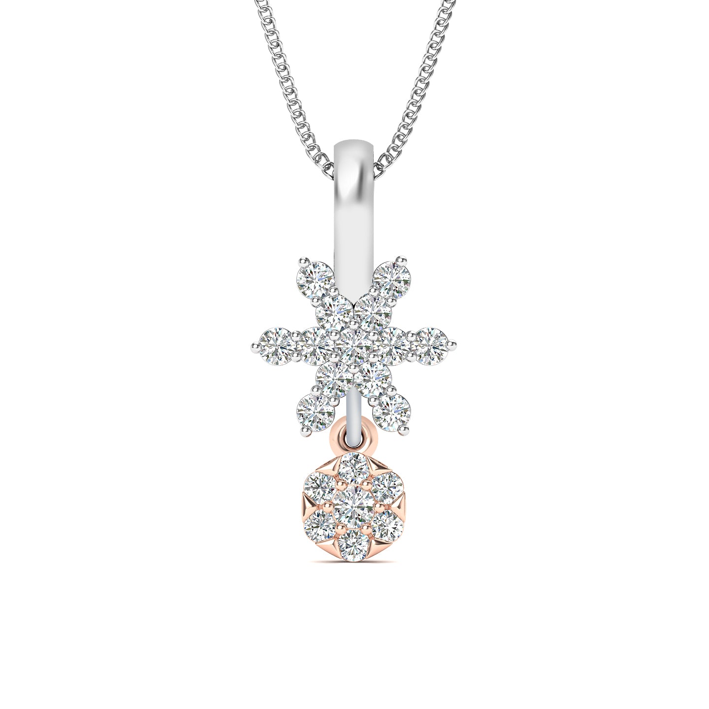 Luxe Blossom Two Tone Pendant