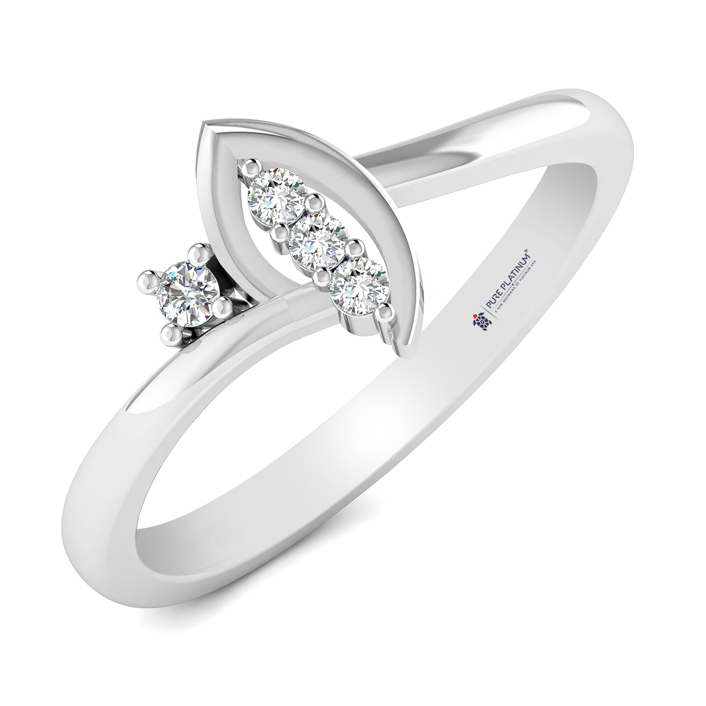 Dreaming Rose Platinum Ring