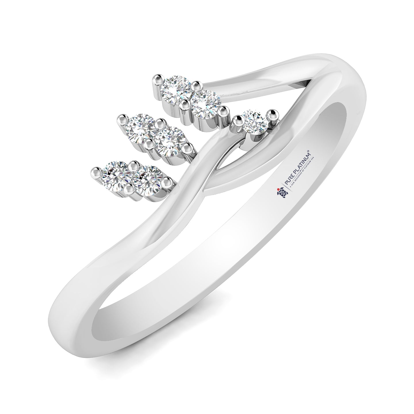 Diamond Mirage Platinum Ring
