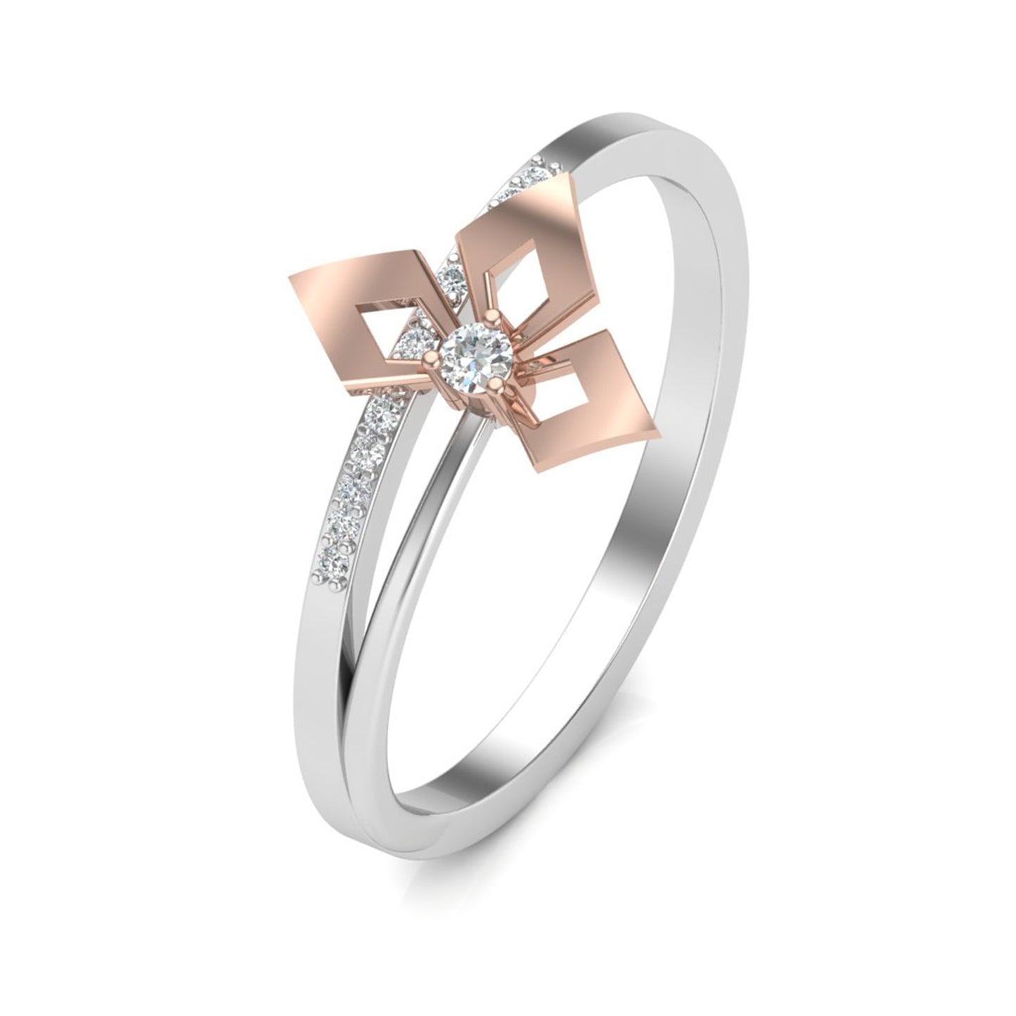 Starlight Rose Two Tone Ring
