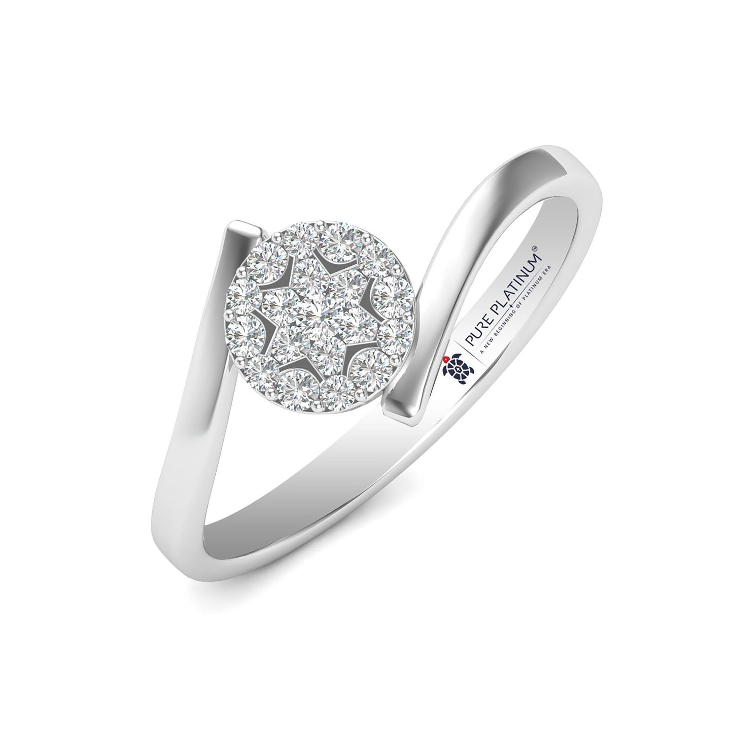 Blossom Crown Platinum Ring