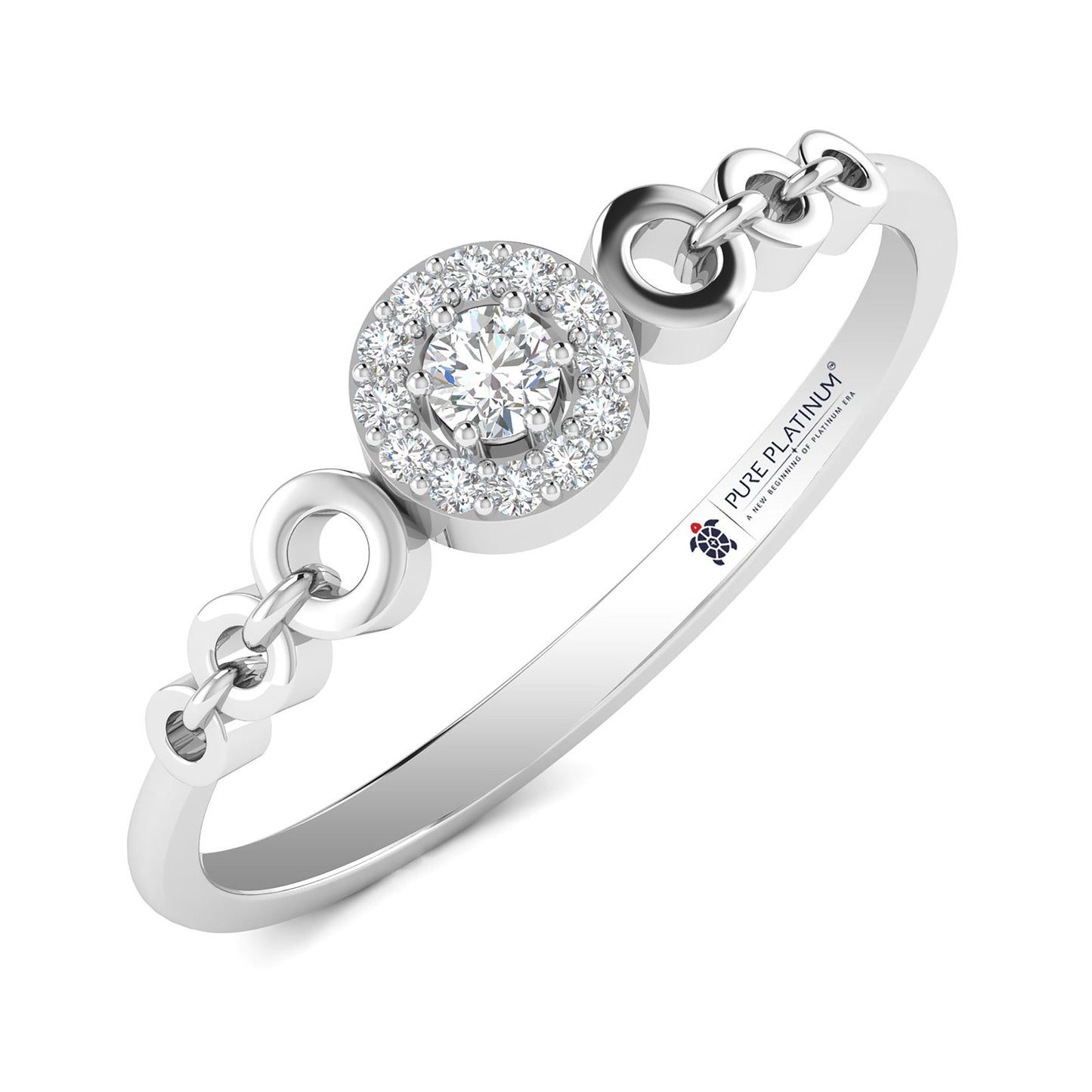 Regal Flame Platinum Ring