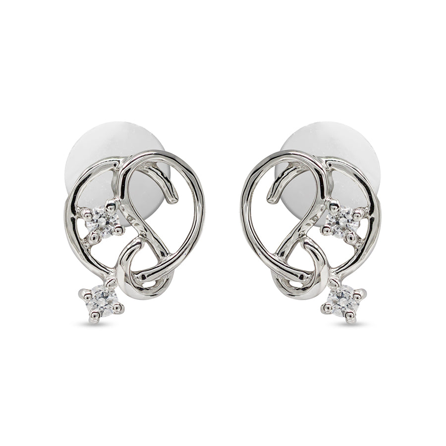 Platinum Fantasy Stud Earrings