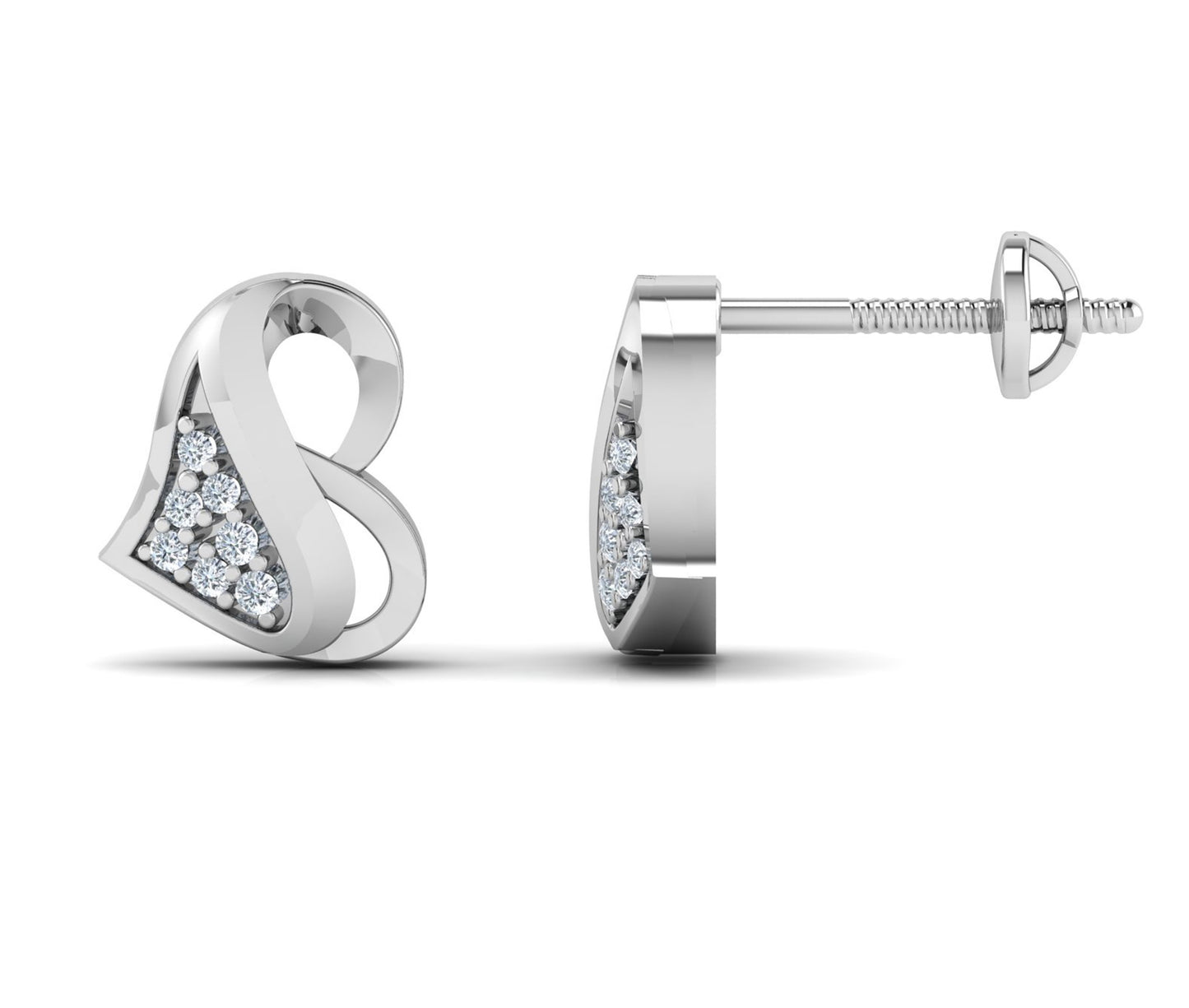 Diamond Lustre Stud Earrings