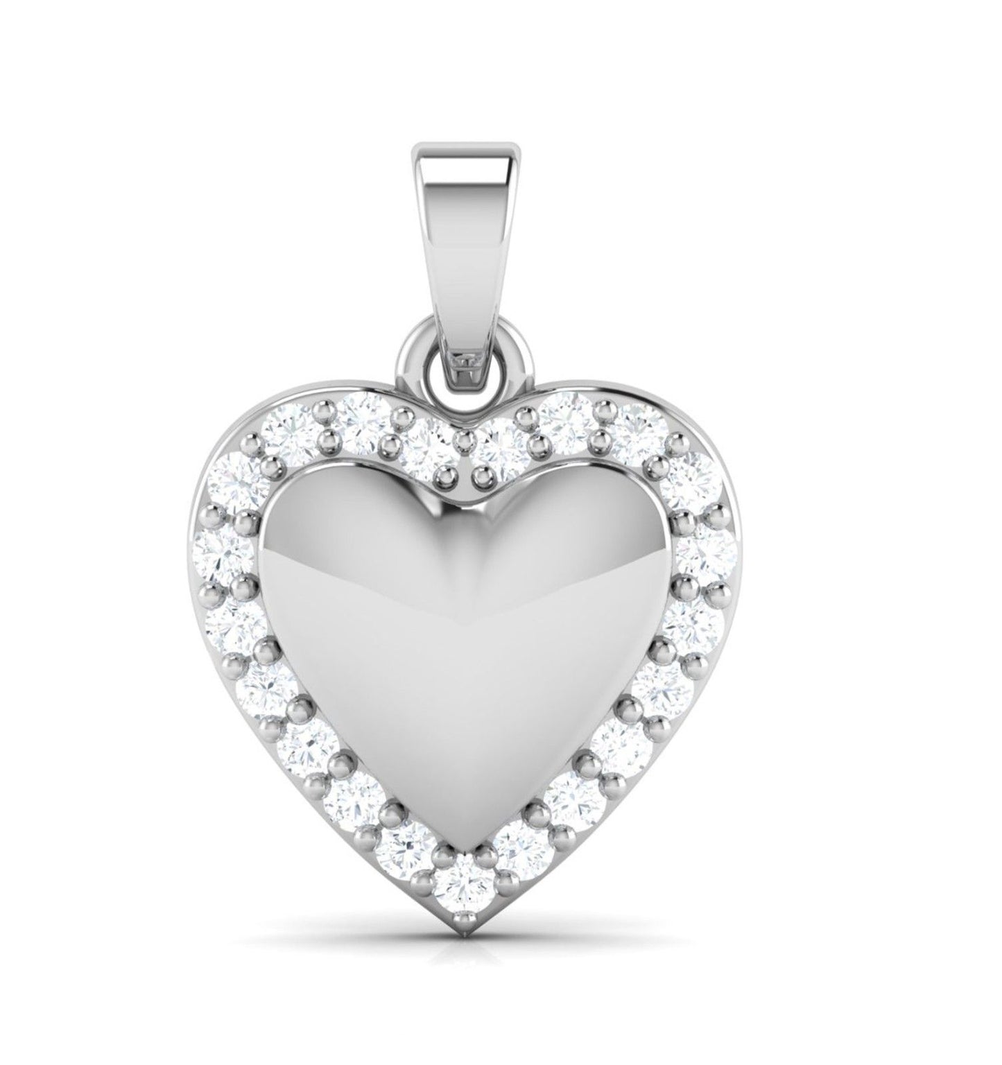 Twilight Love Platinum Heart Pendant