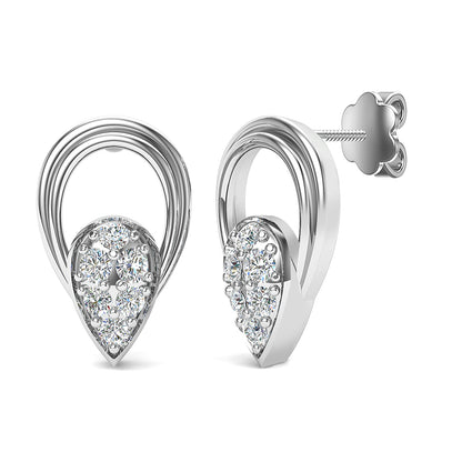 Diamond Horizon Stud Earrings