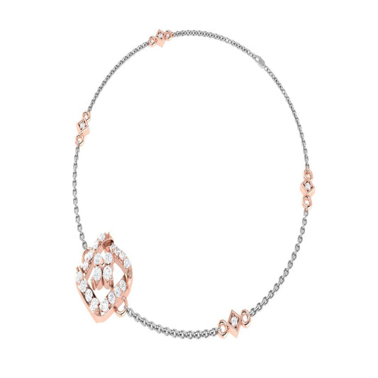 Platinum Jewel Two Tone Bracelet