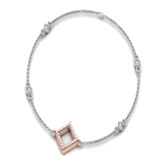 Diamond Petal Two Tone Bracelet