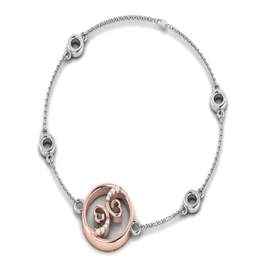 Platinum Mist Two Tone Bracelet