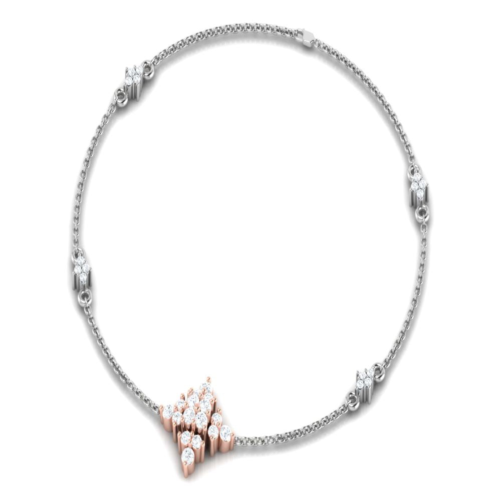 Platinum Lace Two Tone Bracelet