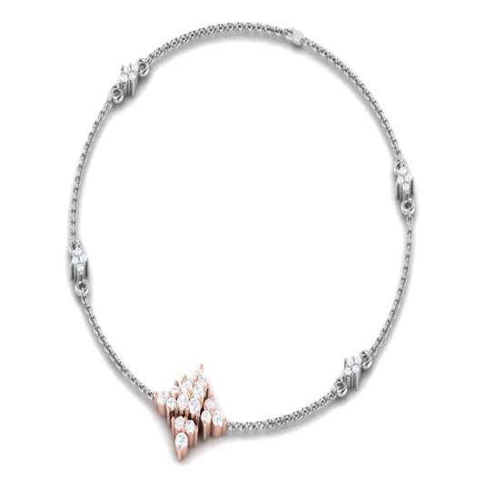 Platinum Lace Two Tone Bracelet