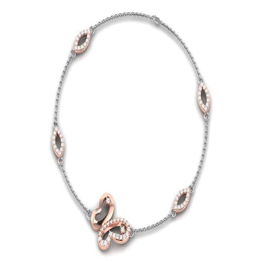 Dazzling Whisper Two Tone Bracelet