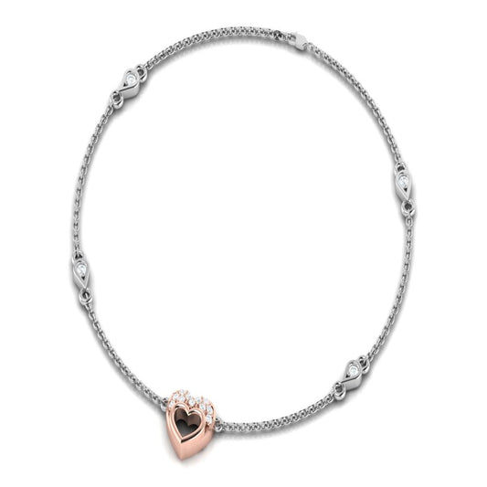 Platinum Crystal Two Tone Bracelet