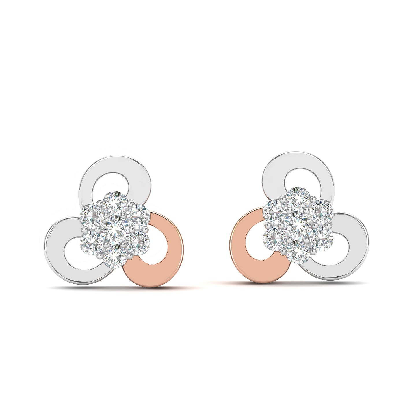 Celeste Charm Two Tone Studs