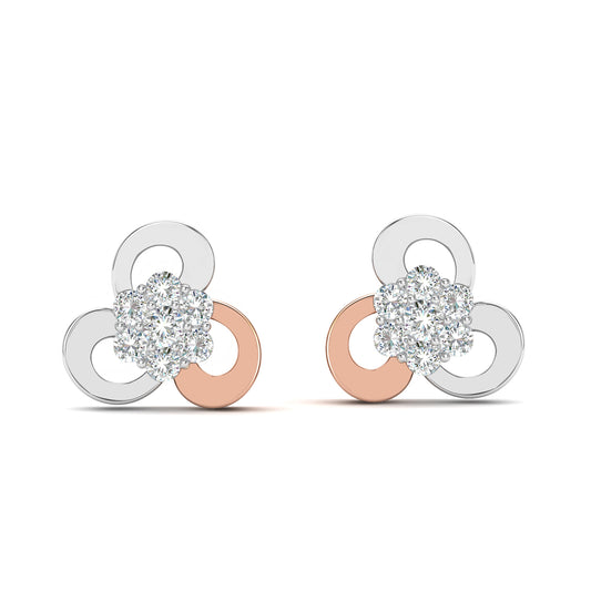 Celeste Charm Two Tone Studs
