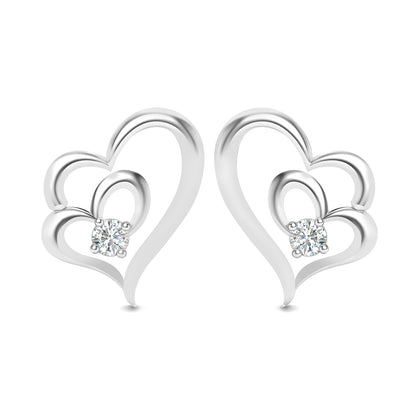 Diamond Whisper Platinum Stud Earrings