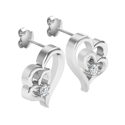 Diamond Whisper Platinum Stud Earrings