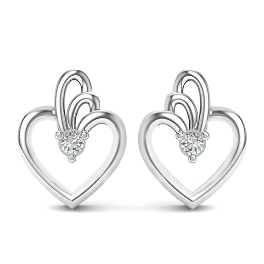 Platinum Glint Stud Earrings