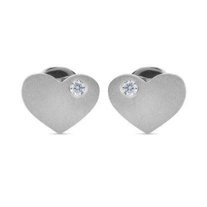 Rose Radiance Platinum Stud Earrings