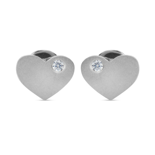 Rose Radiance Platinum Stud Earrings