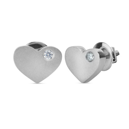 Rose Radiance Platinum Stud Earrings