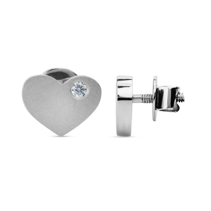 Rose Radiance Platinum Stud Earrings