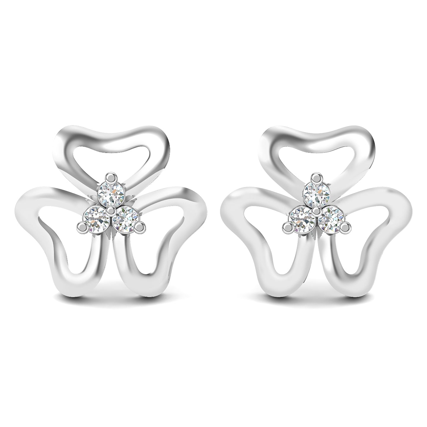 Platinum Gleam Stud Earrings