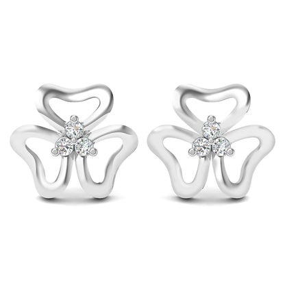 Platinum Gleam Stud Earrings