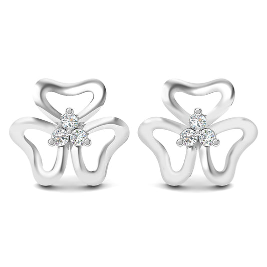 Platinum Gleam Stud Earrings