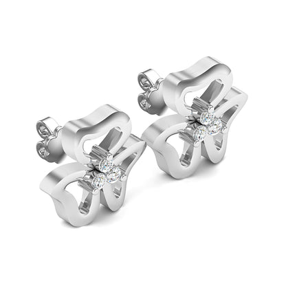 Platinum Gleam Stud Earrings