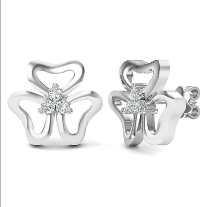 Platinum Gleam Stud Earrings