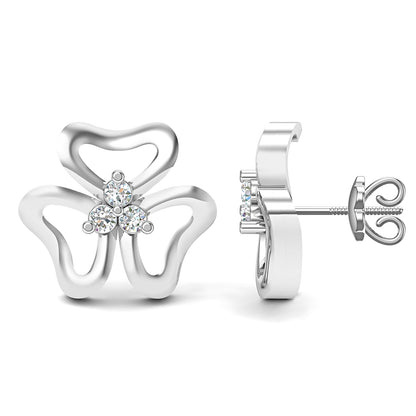 Platinum Gleam Stud Earrings