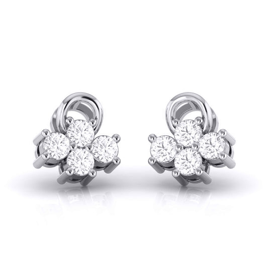 Platinum Mirage Stud Earrings
