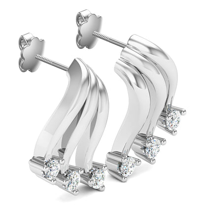 Celestial Charm Platinum Stud Earrings