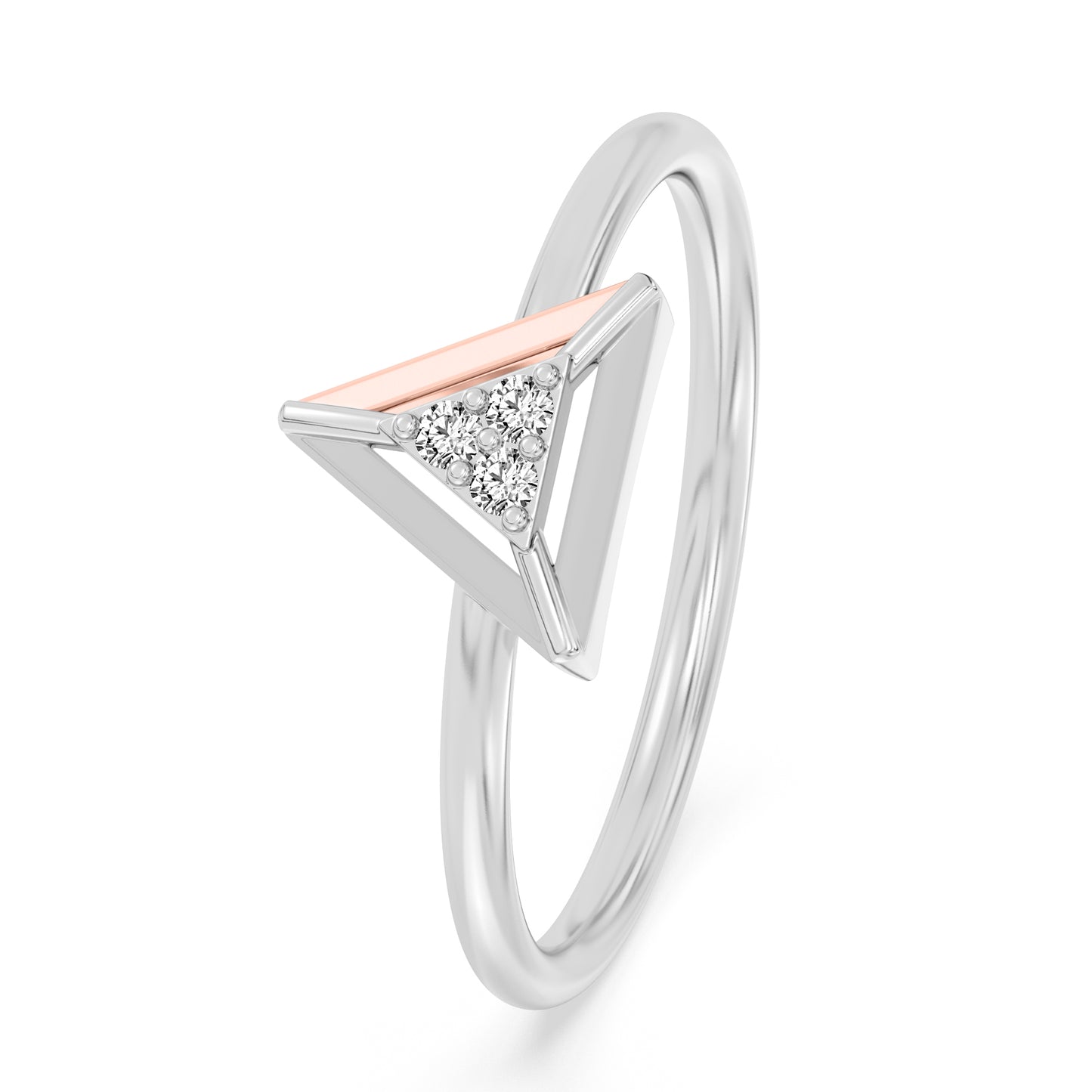 Platinum Romance Two Tone Ring