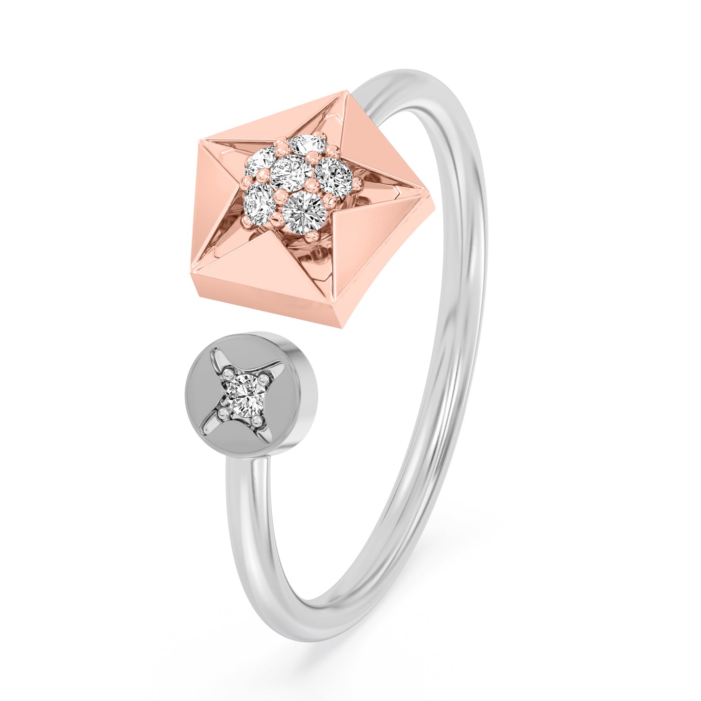 Diamond Dream Two Tone Ring