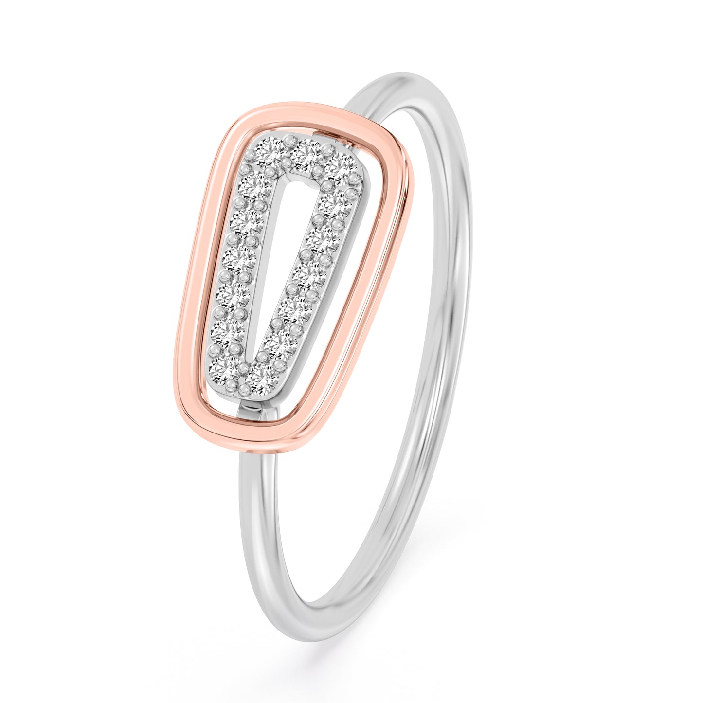 Platinum Shine Two Tone Ring