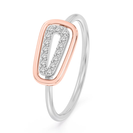 Platinum Shine Two Tone Ring