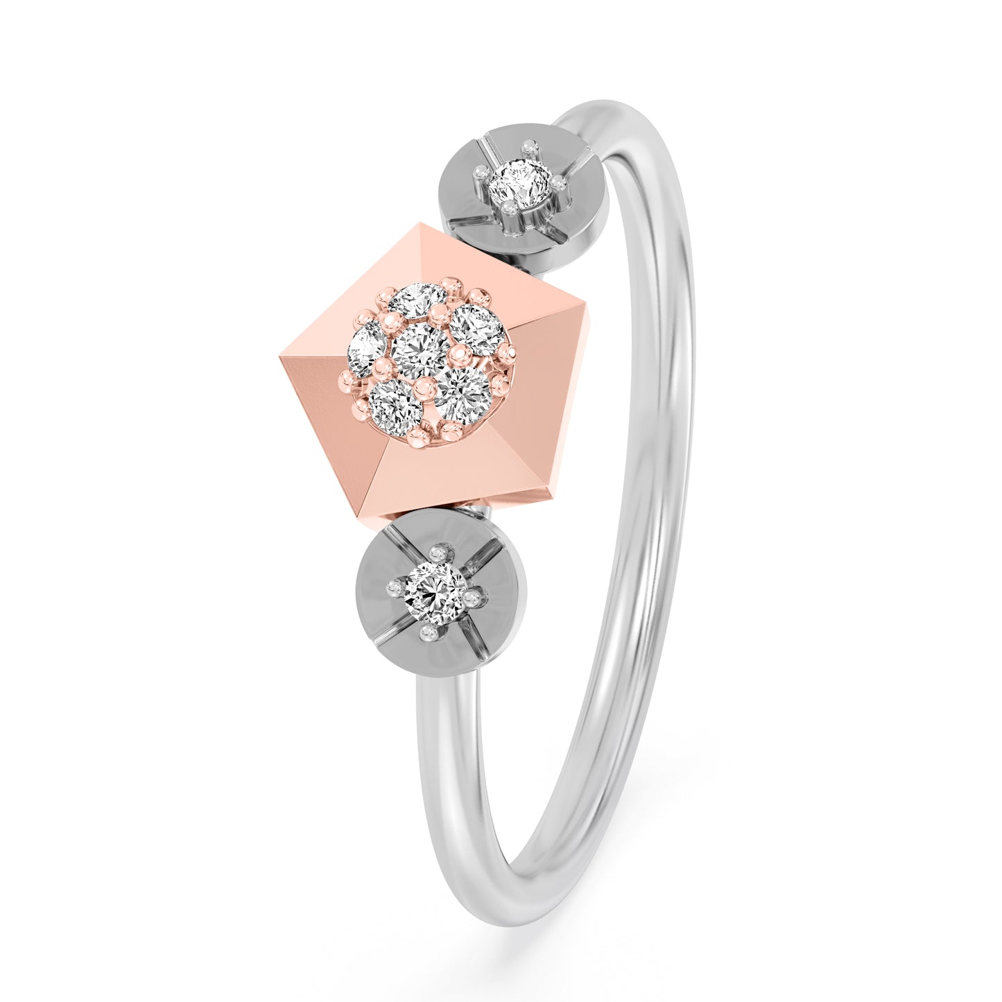 Rose Mirage Two Tone Ring