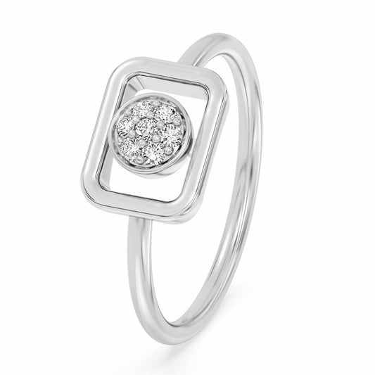 Moonlit Bloom Platinum Ring