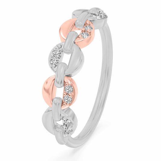 Rose Shimmer Two Tone Ring